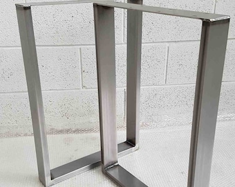 Handmade Steel Table Legs (Pair): Sherwood, Dining, Desk, Bench