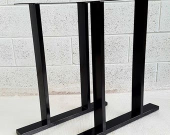 Industrial Metal Table Legs (Pair) – Retro Steel Bench Legs