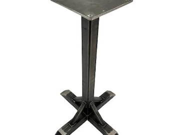 Industrial Steel Bistro Table Frame - Heavy Duty Welded Base