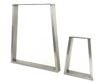 Trapezium Steel Table Legs (Pair) - Rustic Industrial Design
