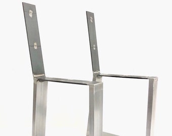 High back Bench Legs ( 1 pair ) by Designer Legs Steel Metal Industrial Legs 75x25 box