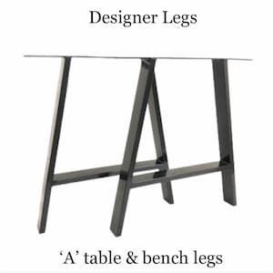 A Frame Table / Bench Legs By Designer Legs Steel Metal Industrial ( 1 pair )