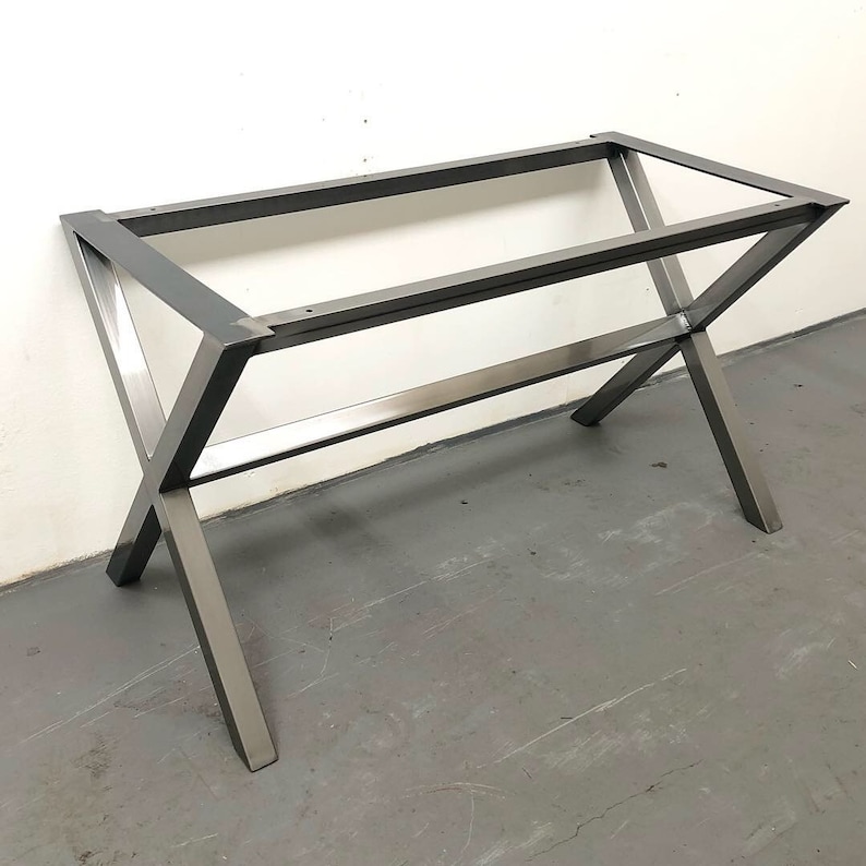 X Table and Bench Frame by Designer Legs Rustic Steel Metal - Etsy UK