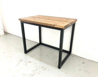 Reclaimed Wood Rustic Office Desk Steel Industrial