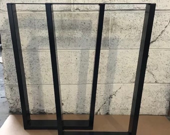 Inverted TRAPEZIUM Table legs by Designer Legs Retro Rustic Steel Metal Industrial ( 1 pair )