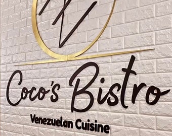 Custom Laser Cut Business Logo, Custom business logo sign, Includes stencil and double sided transfer tape for easy hanging,