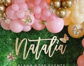 Nursery Name 3D Wood Sign / Cursive Name Laser Cut/ Custom Name Feature Wall Art / Wood word cut out / Laser Cut Name / Script Baby name