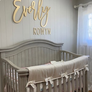 Nursery Name 3D Wood Sign / Cursive Name Laser Cut, Custom Name Feature Wall Art Script Font, Wood word cut out, modern, elegant decor, Gift