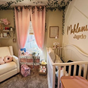Nursery Name 3D Wood Sign / Cursive Name Laser Cut, Custom Name Feature Wall Art Script Font / Wood word cut out / Laser Cut Baby name, Gift image 11