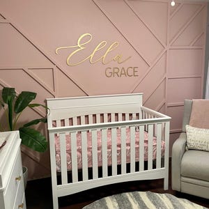 Nursery Name 3D Wood Sign / Cursive Name Laser Cut, Custom Name Feature Wall Art Script Font / Wood word cut out / Laser Cut Baby name, Gift