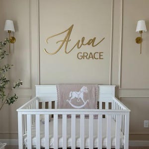 Nursery Name 3D Wood Sign / Cursive Name Laser Cut, Custom Name Feature Wall Art Script Font / Wood word cut out / Laser Cut Baby name, Gift image 12