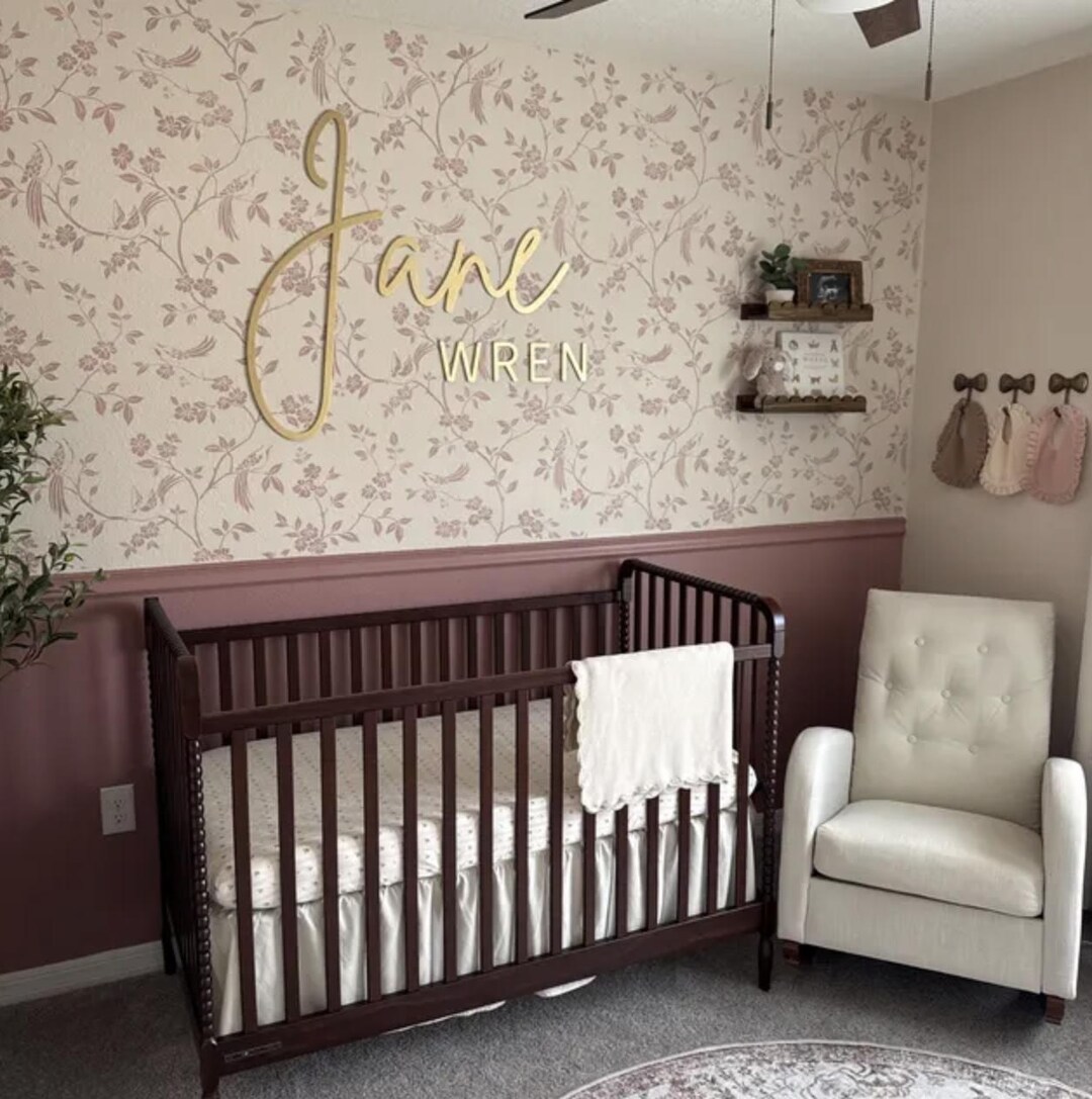 Nursery Name Sign | Nursery Decor | Wooden Name Cutout | Personalized ...