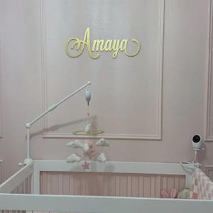 Nursery Name 3D Wood Sign / Cursive Name Laser Cut, Custom Name Feature Wall Art Script Font / Wood word cut out / Laser Cut Baby name, Gift image 19