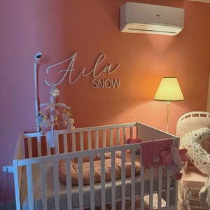 Nursery Name 3D Wood Sign / Cursive Name Laser Cut, Custom Name Feature Wall Art Script Font / Wood word cut out / Laser Cut Baby name, Gift image 13