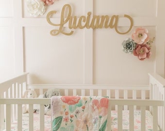 Baby name sign cutout | Name cut out | Personalized name sign | Above the crib sign | Large custom name sign | large baby name sign
