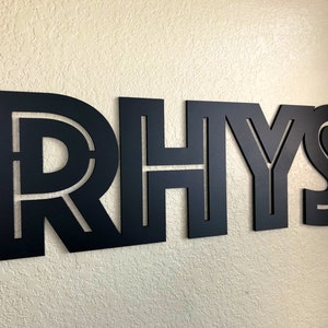 Nursery Name 3D Wood Sign / Modern Name Laser Cut/ Custom Name Feature Wall Art Block Font / Wood word cut out / Laser Cut Name / Baby name