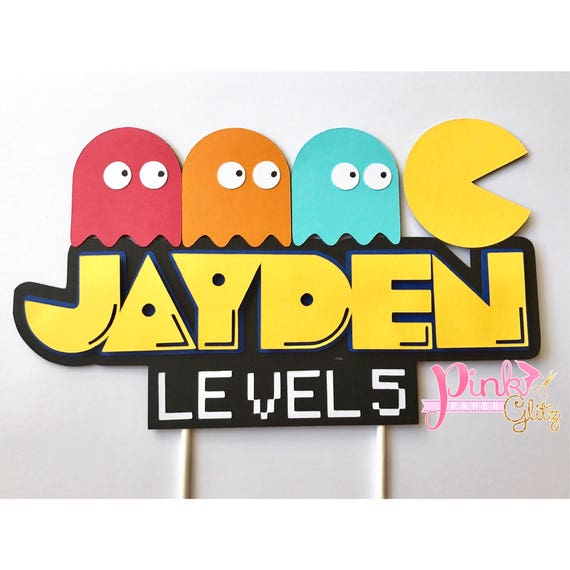 80s Cake Topper Pac Man Inspired Cake Topper Pac Man Etsy