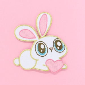 Cute Kawaii Bunny Embroidered Iron-On Patch