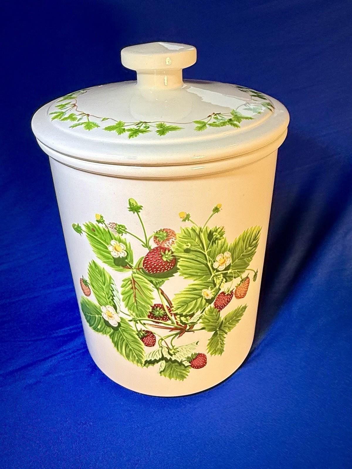 ポートメリオンジュピター　ブルー　ヴィンテージ　ポット　蓋なし　ピッチャー型花器 ポートメリオンジュピター ブルー ヴィンテージ ポット 蓋なし