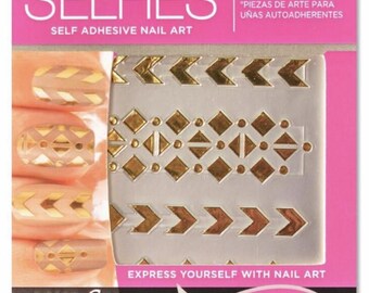 Cina Nail Creations Selfies Adesivi per unghie Frecce spezzate Geometriche dorate