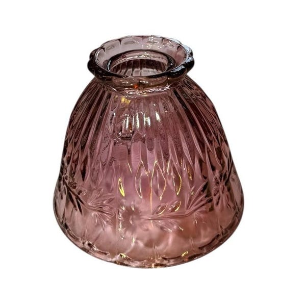 Vintage Princess House Glass Lilac Purple Iridescent Fairy Lamp Replace Top Only