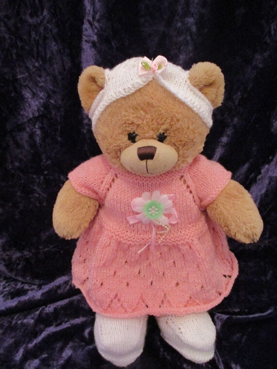 teddy bear pink and white
