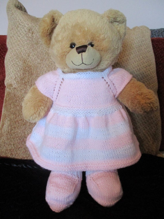 teddy bear pink and white