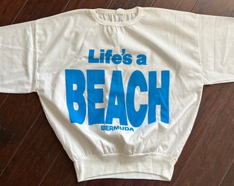 Vintage Life’s A Beach Bermuda 1990’s Soft Thin Single Stitch 90’s beach shirt