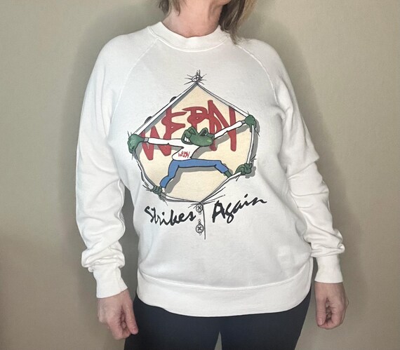 Vintage WEPN Rock Radio Talk Radio News Station Sweat Shirt 1990’s Pullover Medium