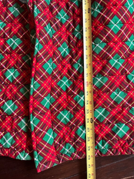 Betty Boop Quilted Red Green Plaid Robe - image 5