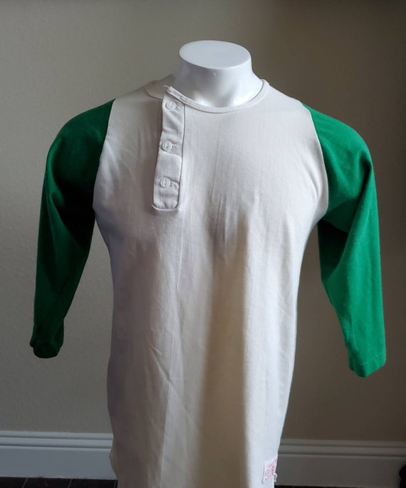 NOS Vintage 80's Rare Henley Raglan Jersey Rare Co