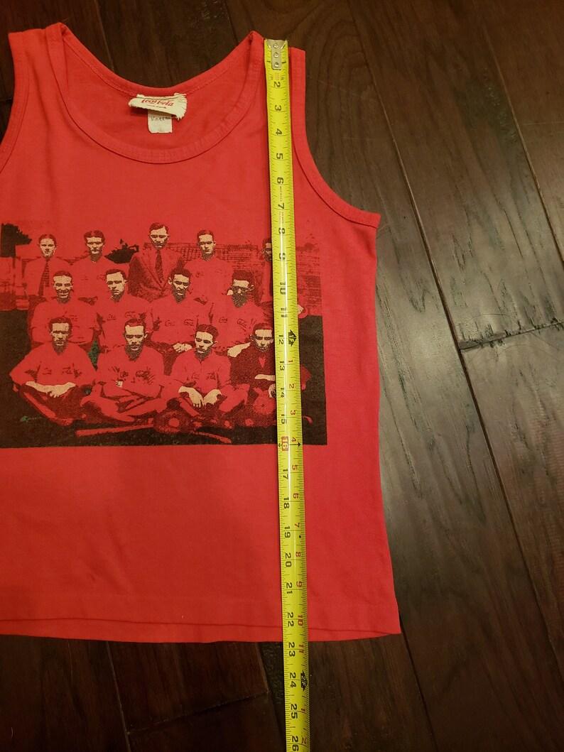 Vintage 80s Coca Cola Retro Pop Art Coke Brand Soft Drink Advertisement single stitch sleeveless tee t shirt