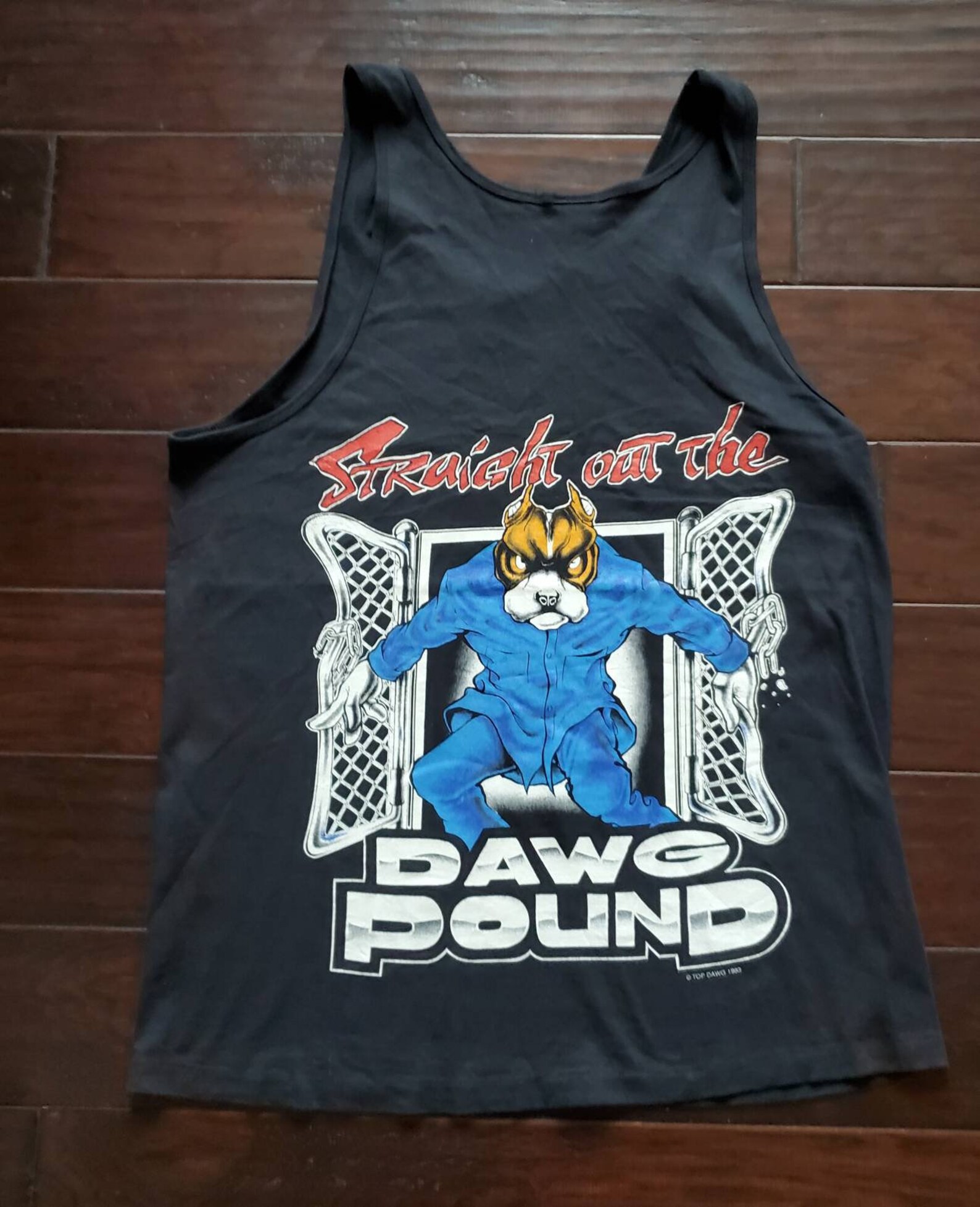 NOS 90s Vtg Straight Out The Dawg Pound Bulldog Top Dawg Snoop Etsy