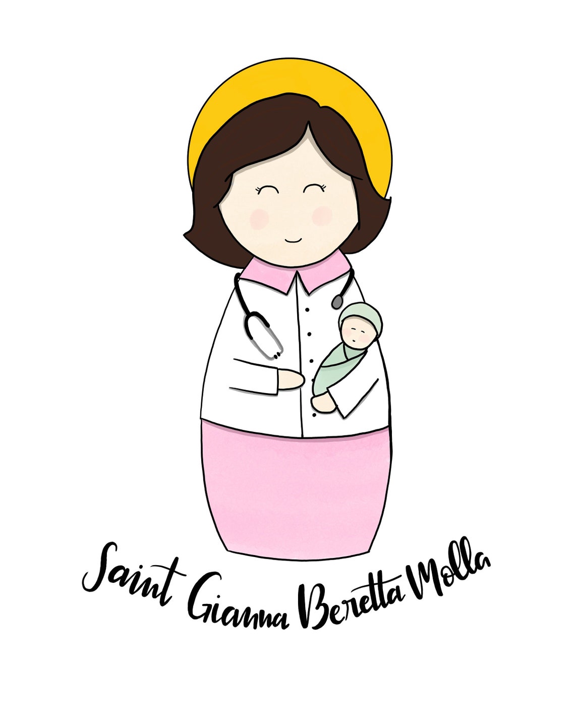St. Gianna Beretta Molla 5x7 Art Print | Etsy