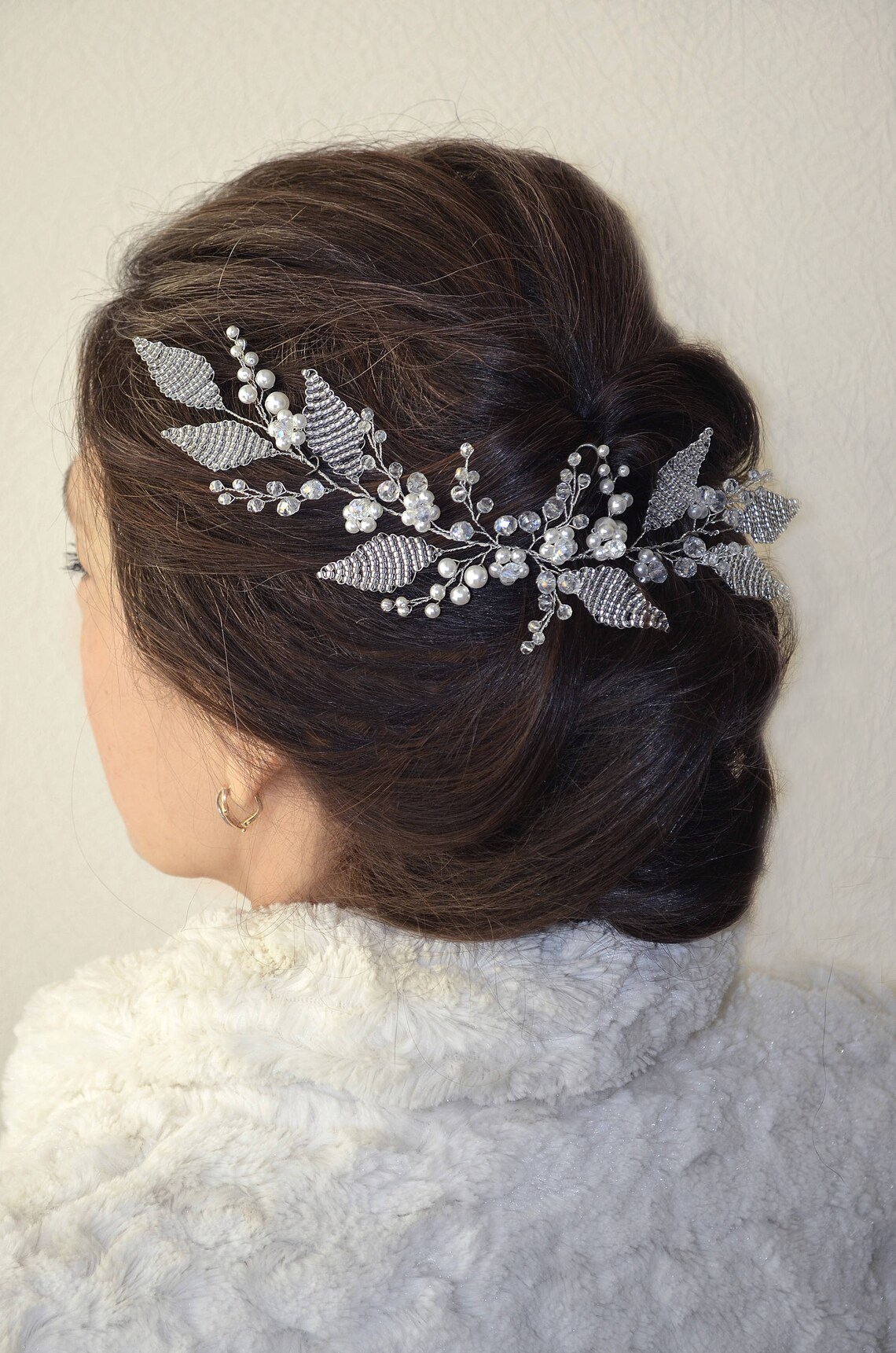 Bridal hair piece Wedding hair vine Wedding Flower headpiece Etsy