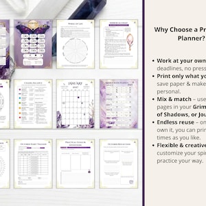 Witch Planner 2027 - 446-Page Grimoire Planner with Moon, Tarot, Runes, Spells and Sabbats, Hyperlinked PDF image 10