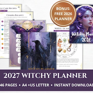 Ultimate Witchy Planner 2027 - 446 Pages with Grimoire, Moon Journal, Tarot, Runes and Sabbats PDF