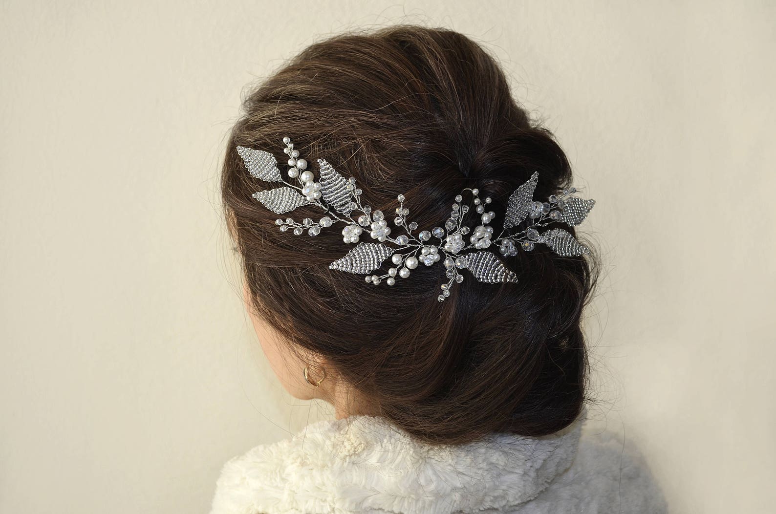 Bridal hair piece Wedding hair vine Wedding Flower headpiece Etsy