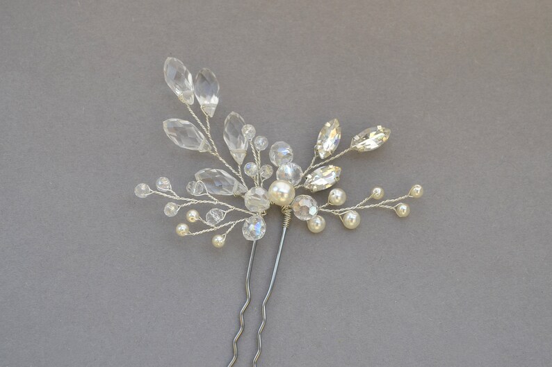 Bridesmaid Small Wedding Bridal Hair Pin Simple Boho Bridal Etsy