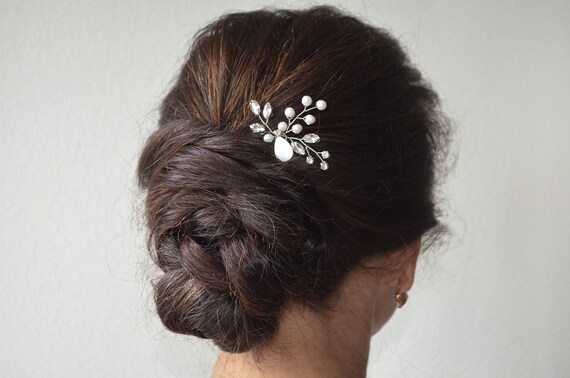 Delicate Pearl Bridal Hair Pin Art Deco Pearls Bridal Hair Etsy