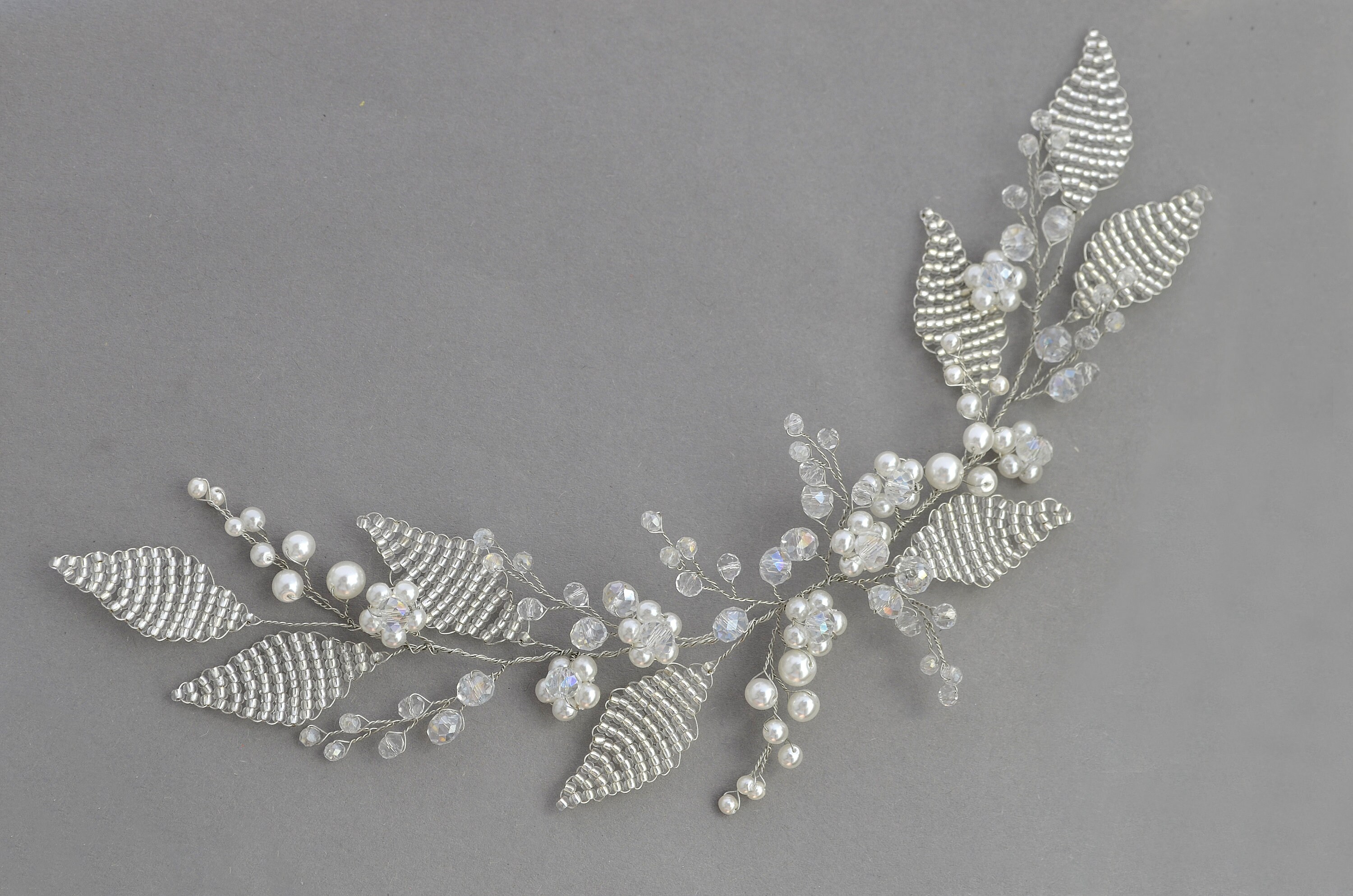 Bridal hair piece Wedding hair vine Wedding Flower headpiece Etsy