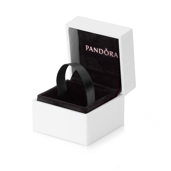 Pandora small box - black interior - charms, earrings, rings - 5x5x4cm