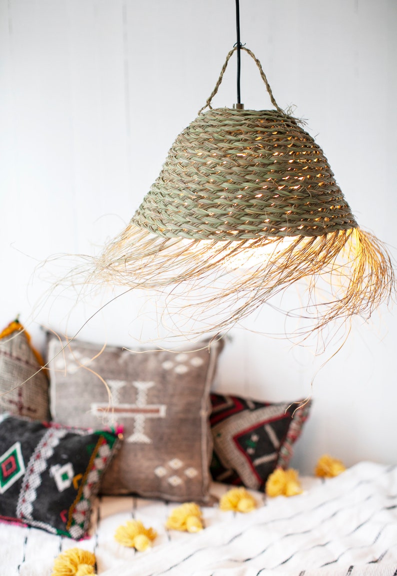 Plaited Doum Pendant Lamp Shade bild 2