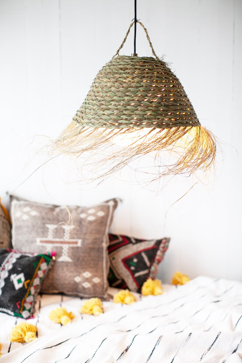 Plaited Doum Pendant Lamp Shade bild 6