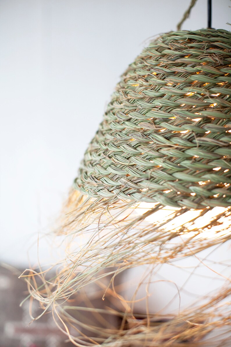 Plaited Doum Pendant Lamp Shade bild 7