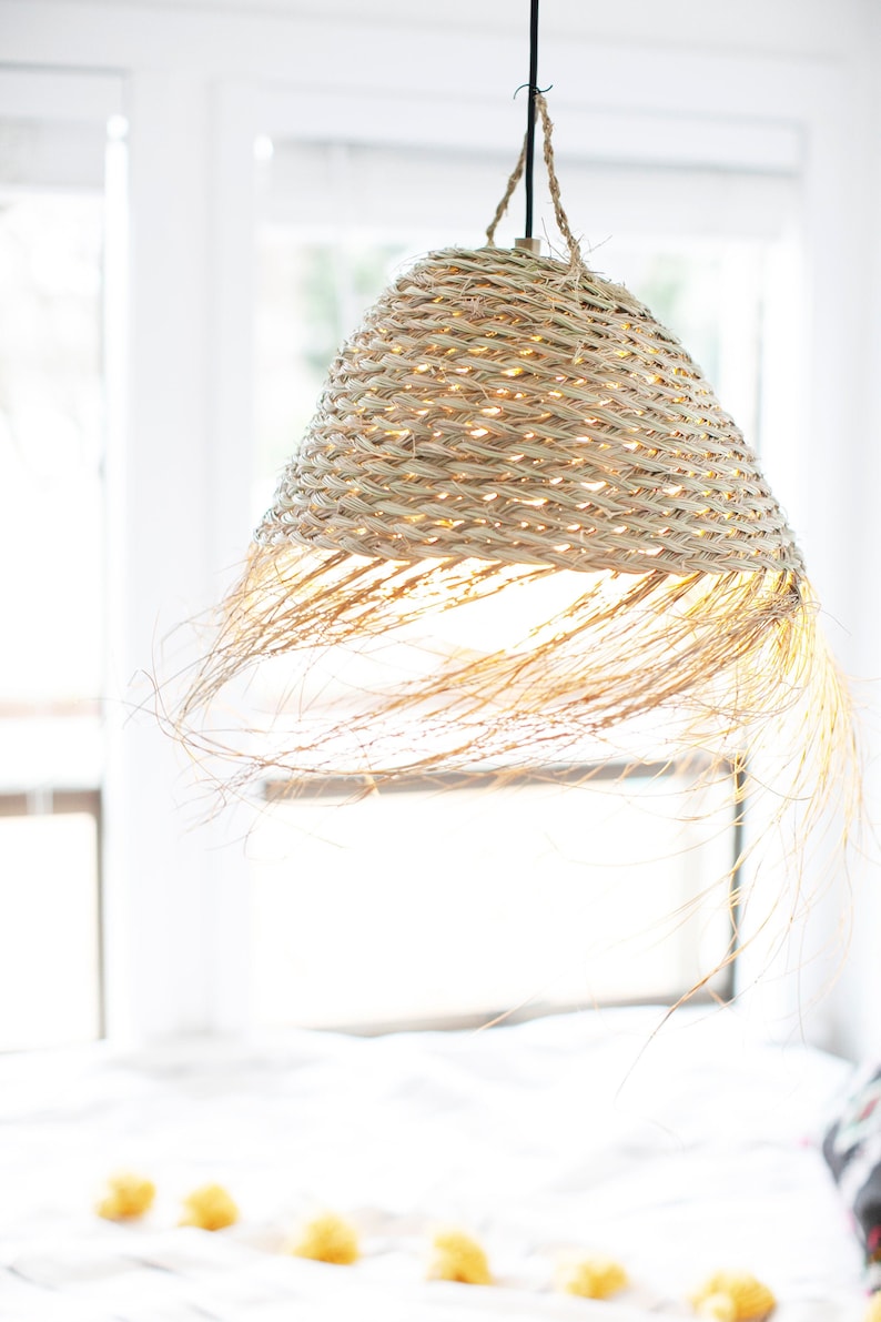 Plaited Doum Pendant Lamp Shade bild 1