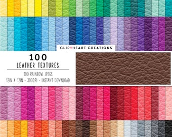 100 Leather Texture Digital Paper, Commercial Use Instant Download Leather Digital Paper, Rainbow Leather Texture Planner Scrapbooking Paper