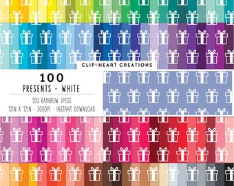 100 cadeaux papier numérique à motif, utilisation commerciale téléchargement instantané cadeaux sans couture papiers numériques, cadeaux paquet de papier planificateur numérique