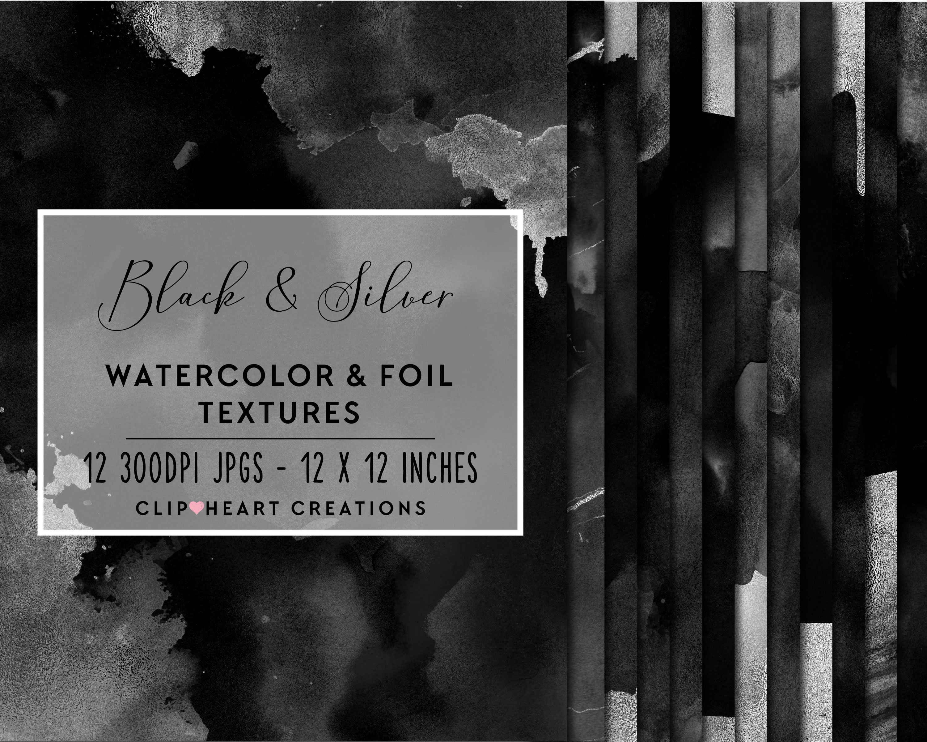 Handmade watercolor paper - black Linen, Paper & Foils