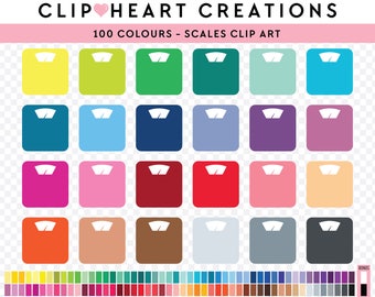 Rainbow Scale Clip Art: 102 PNG Images (Digital Download)